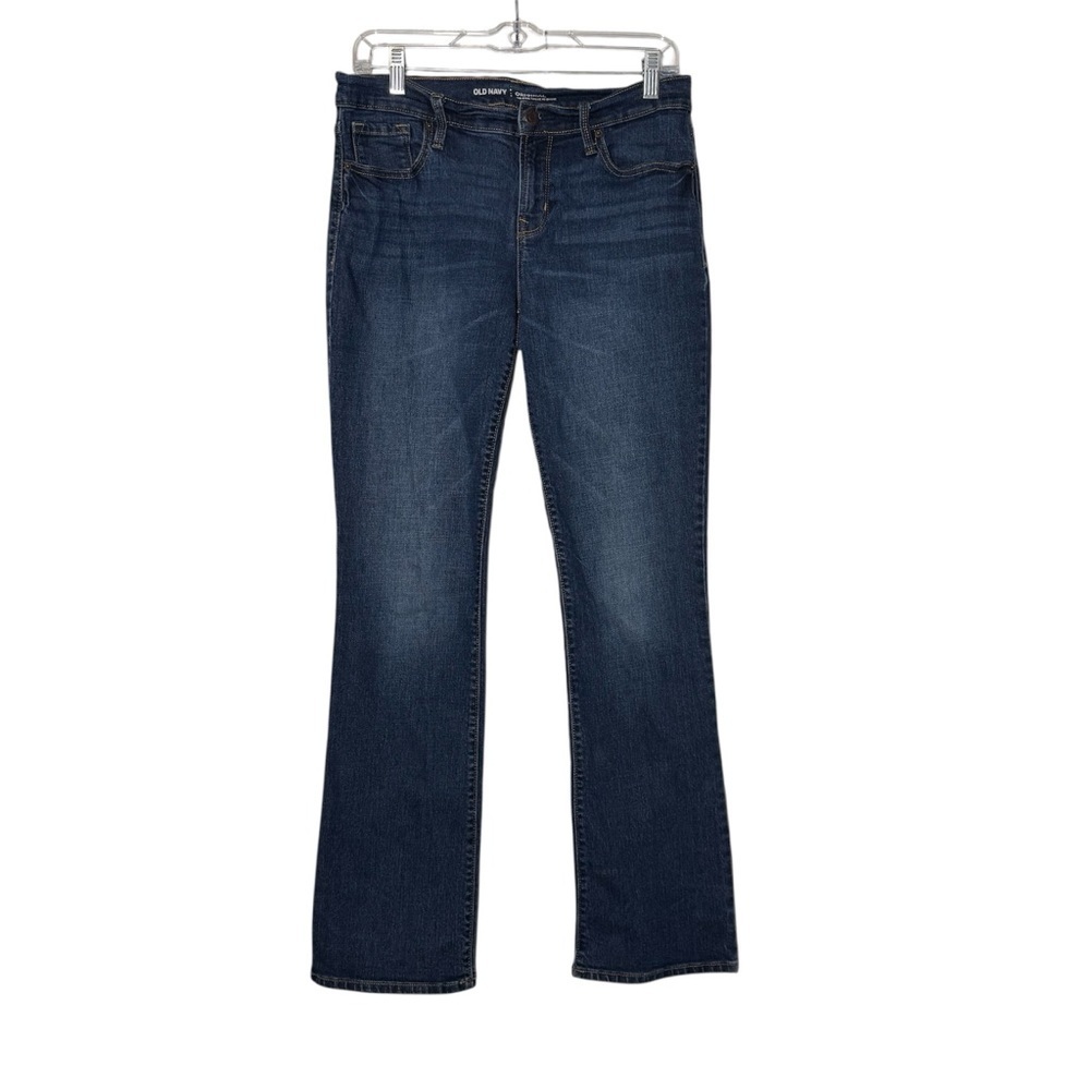 Old Navy Original Mid Rise Jeans Size 6 Classic Blue Wash Denim Straight Leg